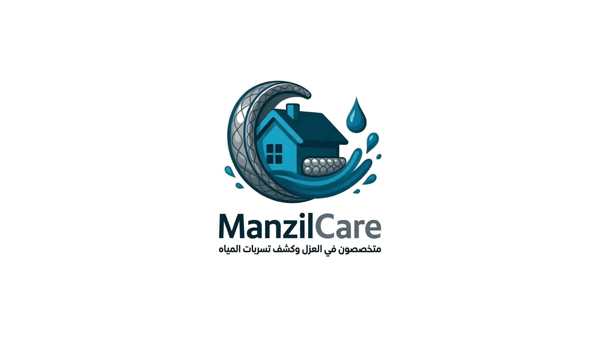 شعار ManzilCare على خلفية بيضاء — كشف تسربات المسابح بالرياض